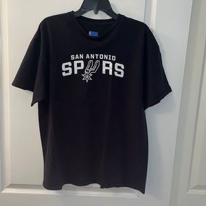 San Antonio Spurs short-sleeved T-shirt XL. Black and white. 100% cotton.